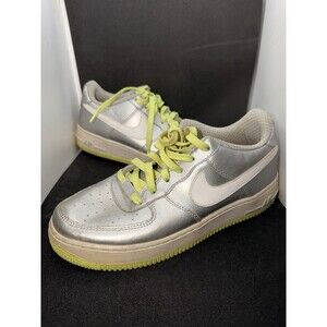 Air Force 1 Low GS 'Metallic Silver Volt' Nike 314219-012 Size 7Y Youth Sneaker